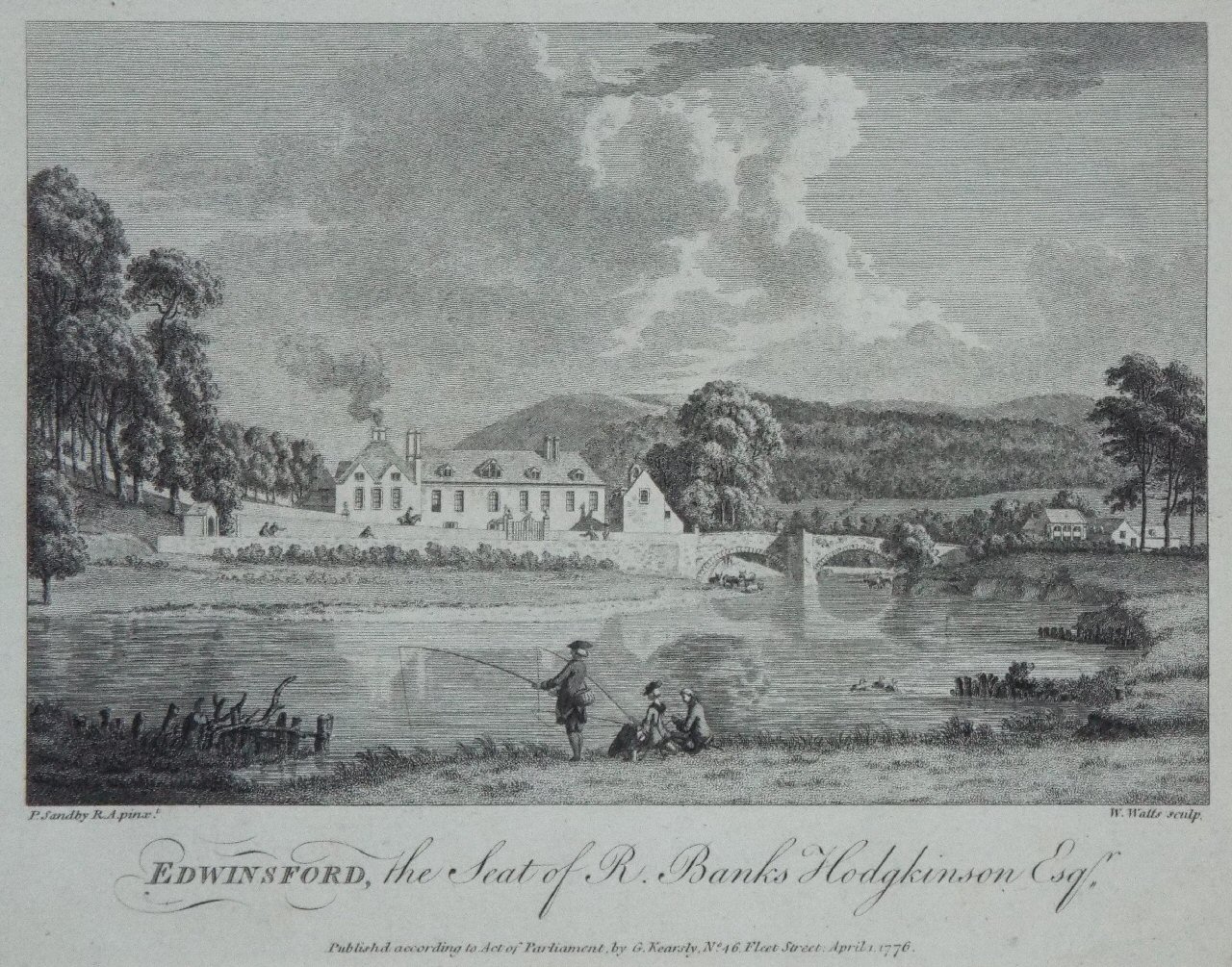 Print - Edwinsford, the Seat of R. Banks Hodgkinson Esqr. - Watts